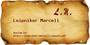 Leipniker Marcell névjegykártya